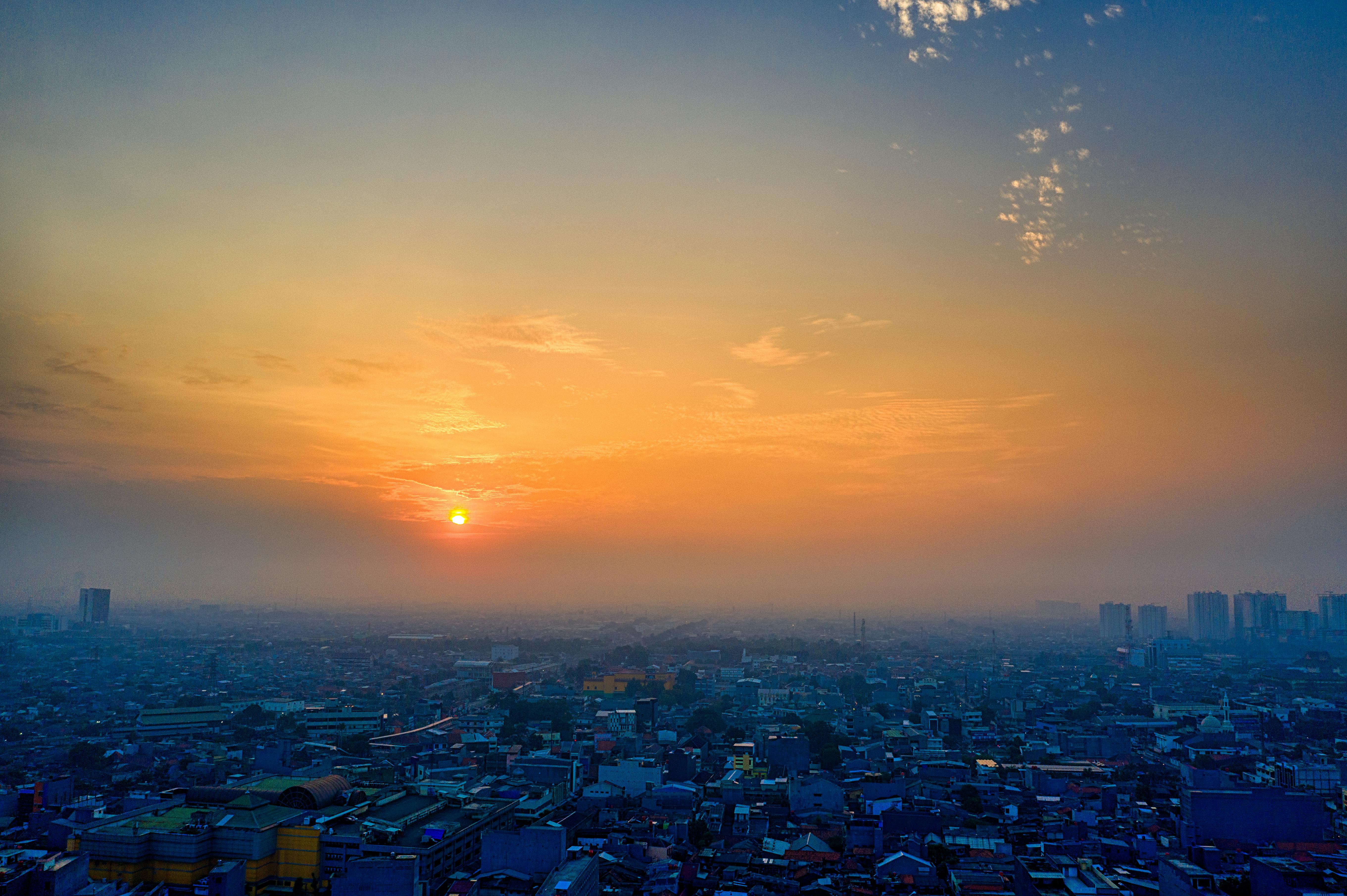 Sunrise View From Drone